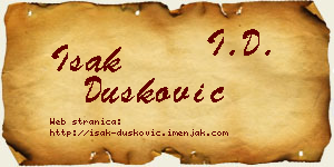 Isak Dušković vizit kartica